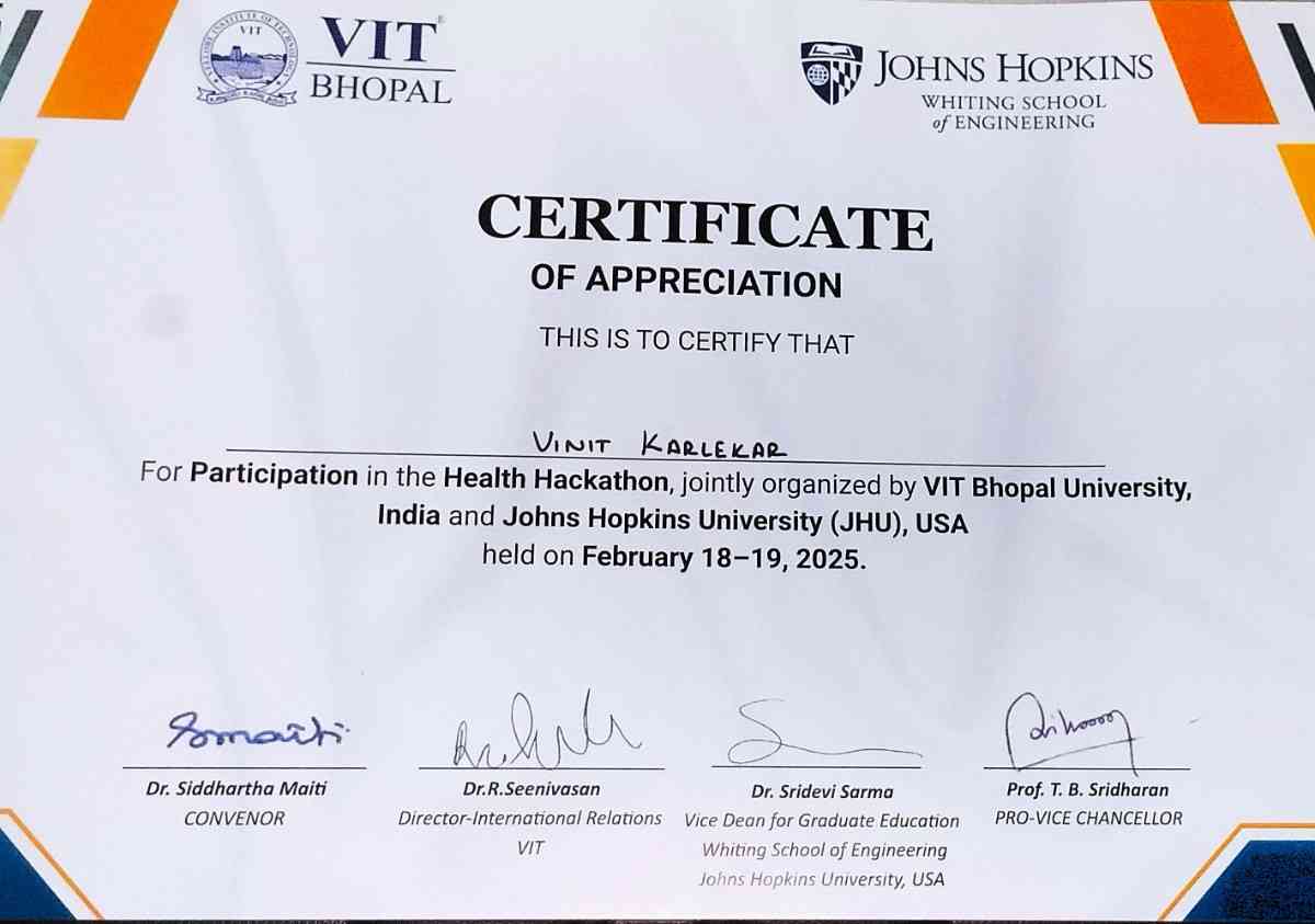 Health Hackathon - Johns Hopkins University